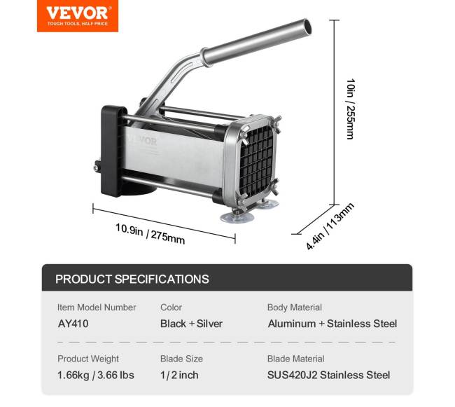 Nerūdijančio plieno bulvyčių pjaustyklė6