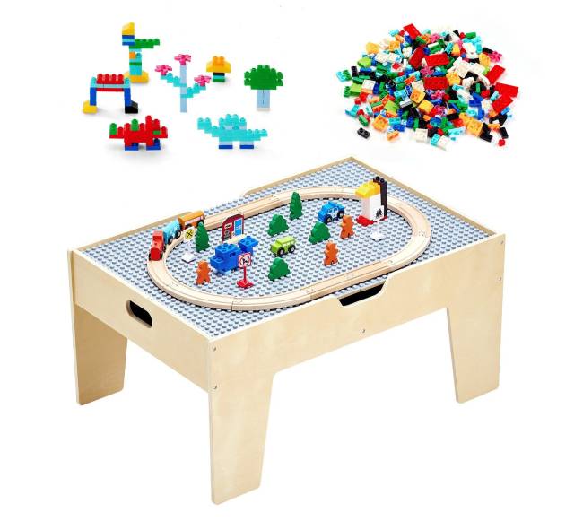 Daugiafunkcinis žaidimų stalas su kaladėlėmis0