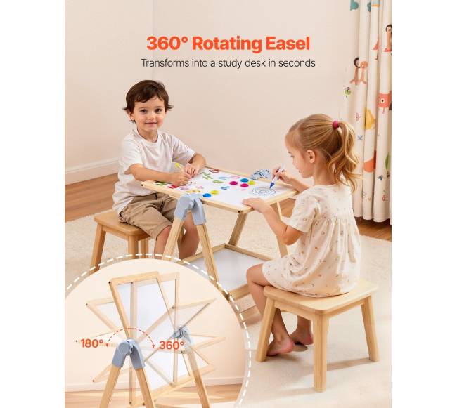 Dvipusis vaikų piešimo molbertas2