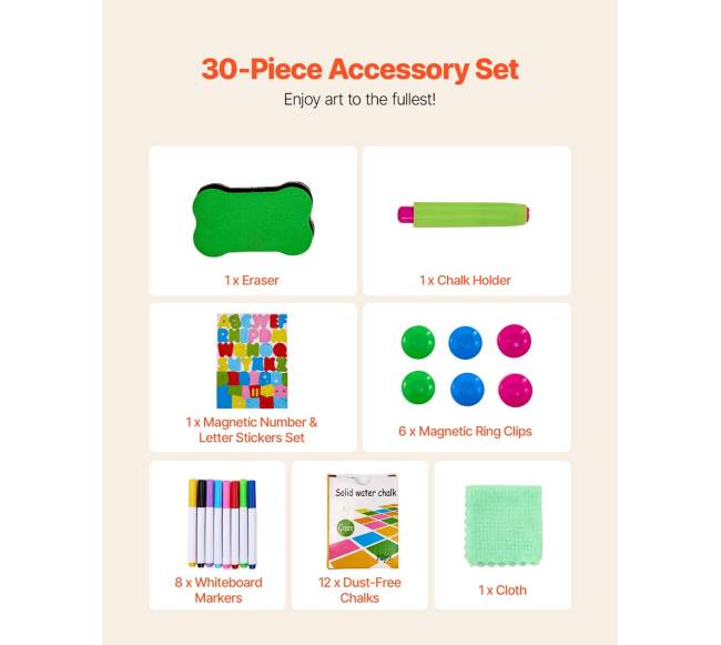 Dvipusis vaikų piešimo molbertas4