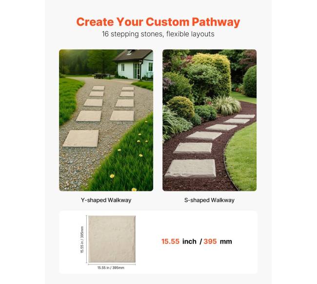 Dekoratyvinės sodo plytelės 16 vnt. smėlinės5