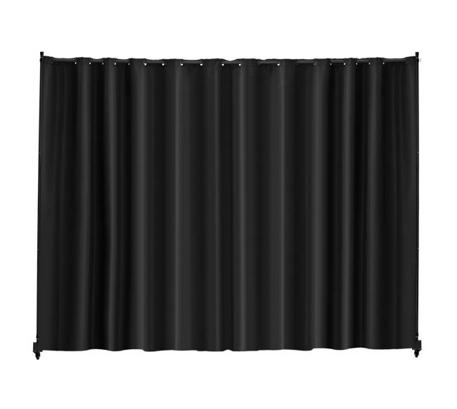 Nešiojama kambario pertvara su ratukais, juoda8