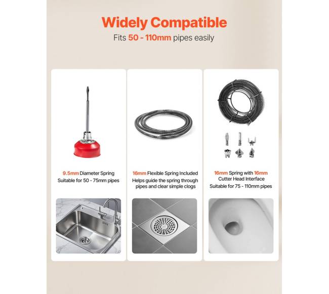 Vamzdžių valymo mašina, 390W 1400RPM elektrinė2