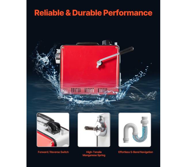 Vamzdžių valymo mašina, 390W 1400RPM elektrinė4