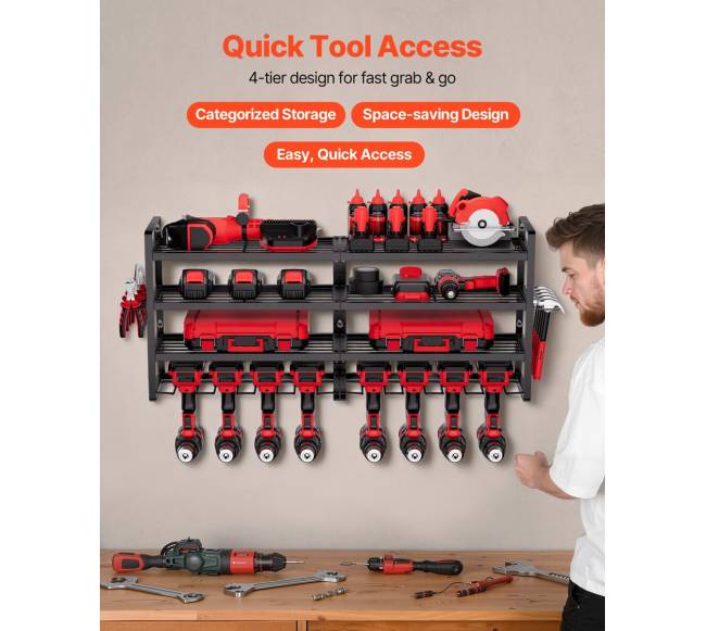 Įrankių laikiklis su sieninio montavimo laikikliu1