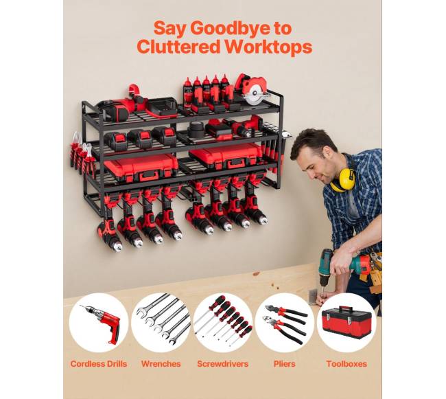 Įrankių laikiklis su sieninio montavimo laikikliu2