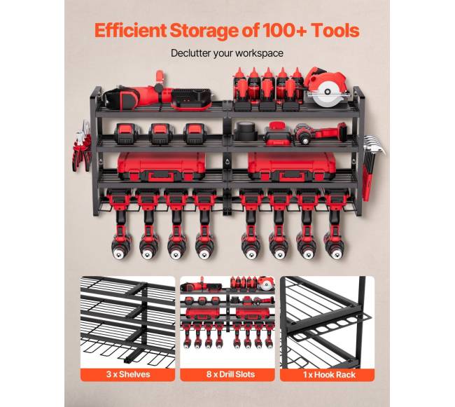 Įrankių laikiklis su sieninio montavimo laikikliu3