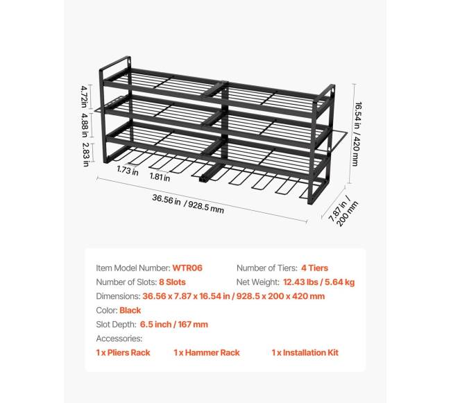 Įrankių laikiklis su sieninio montavimo laikikliu6