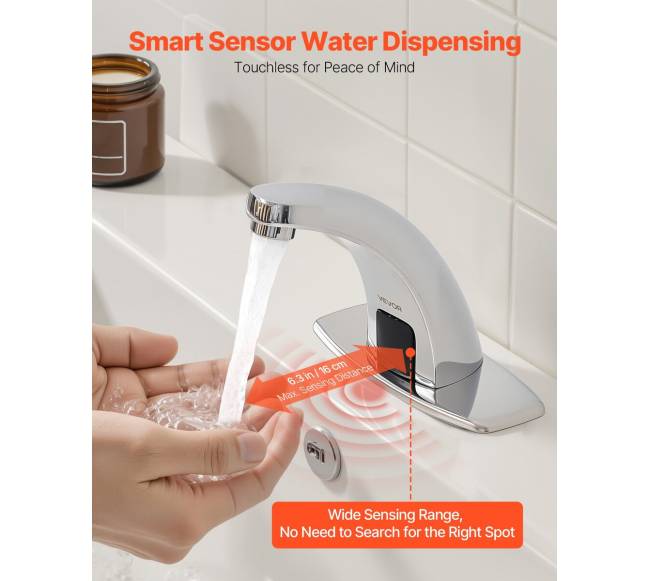 Beprisilietis vonios maišytuvas su judesio jutikliu1