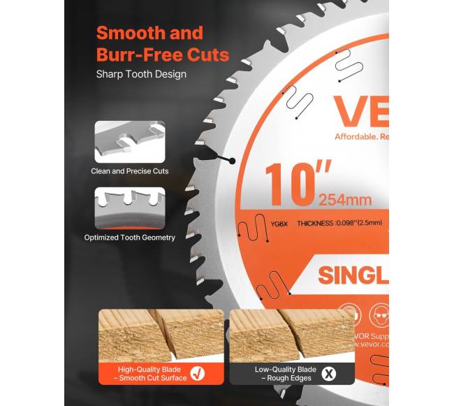 Diskinis pjovimo diskas medienai, 254 mm, 50 dantų2