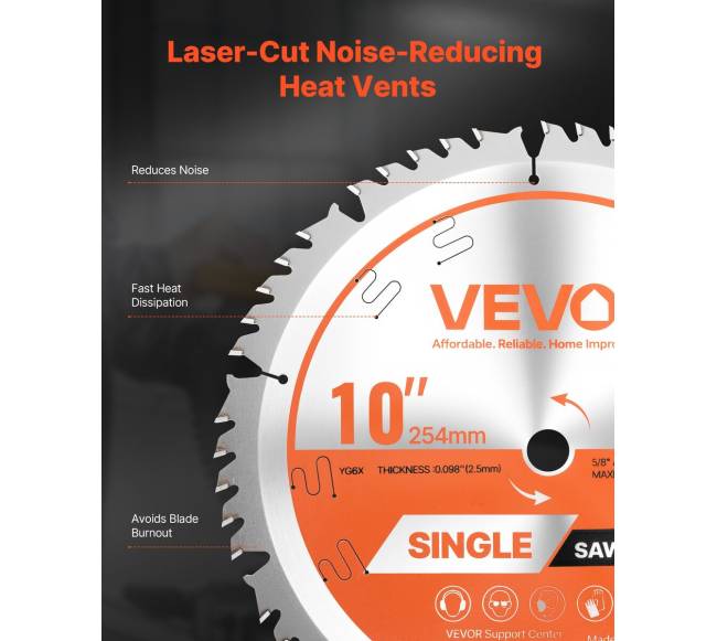 Diskinis pjovimo diskas medienai, 254 mm, 50 dantų4