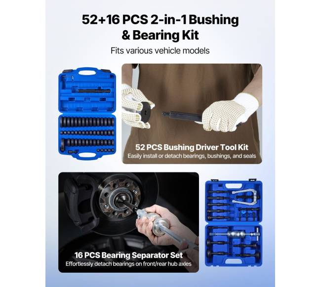 Guolių presavimo rinkinys su buksnių įrankiu1