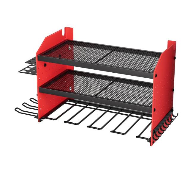 elektrinių įrankių sieninė lentyna su 4 laikikliais0