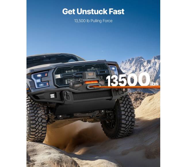 Elektrinis gervė 6100 kg, 12V DC su sin. virve1