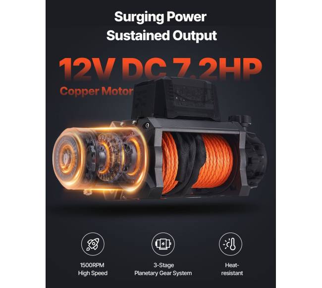 Elektrinis gervė 6100 kg, 12V DC su sin. virve2