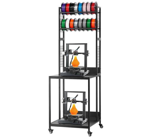 4 aukštų 3D spausdintuvo siūlų lentyna0