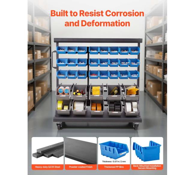 Dvipusė ritininė saugojimo lentyna su 68 dėžutėmis4