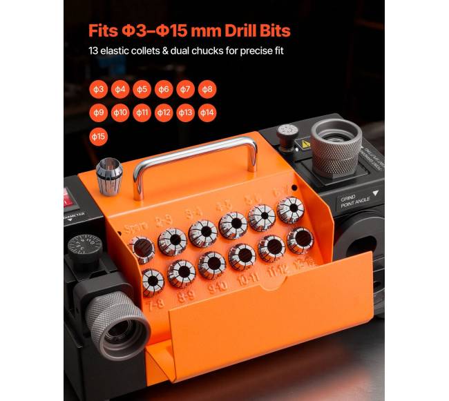 Grąžtų galąstuvas MR-13B, 3-15mm2