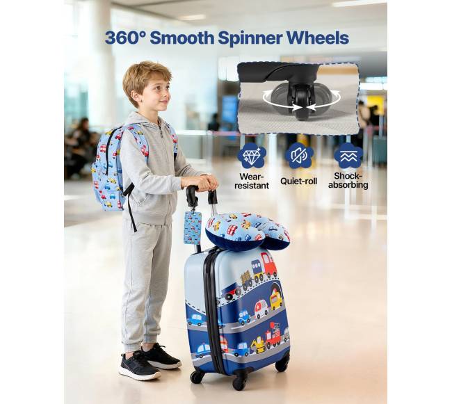 Vaikiška lagaminų rinkinys su kuprine ir pagalve3