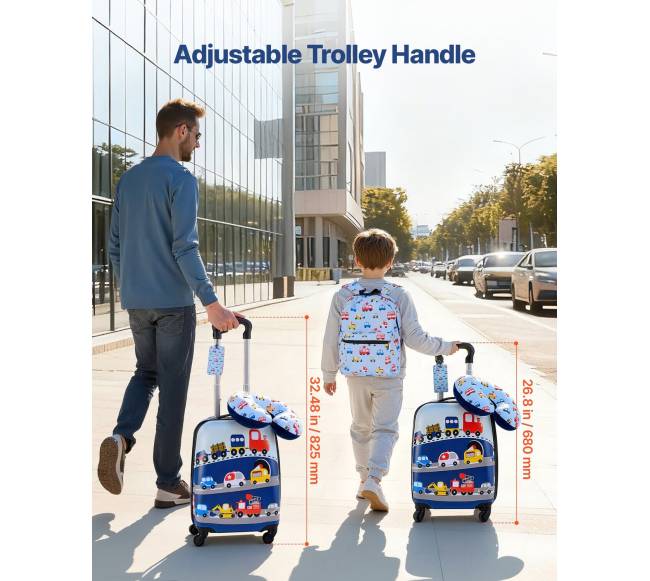 Vaikiška lagaminų rinkinys su kuprine ir pagalve4