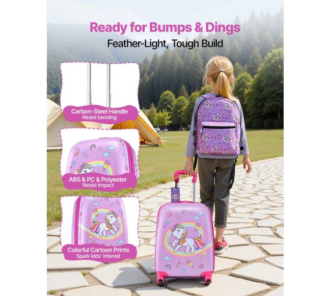 Vaikiškas lagaminas su ratukais ir rinkiniu5