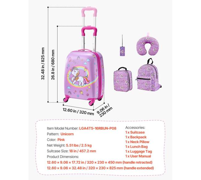 Vaikiškas lagaminas su ratukais ir rinkiniu6