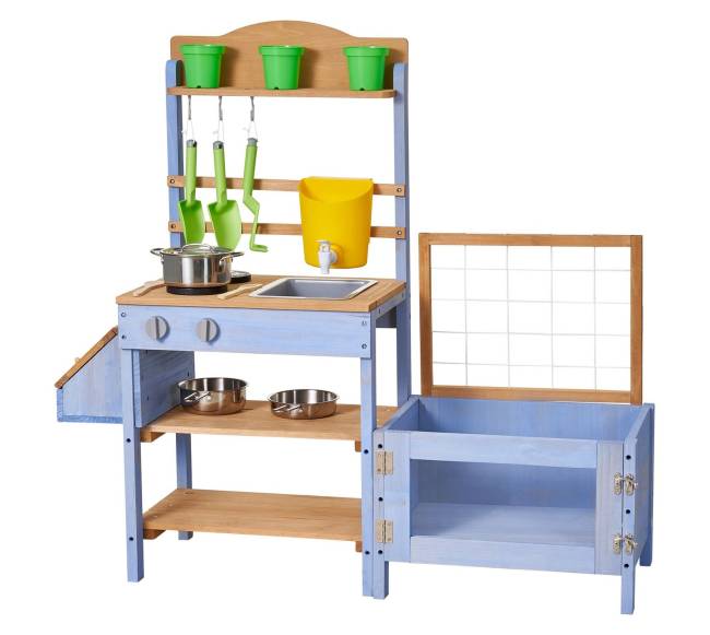 Medžio žaidimų virtuvė vaikams lauke9