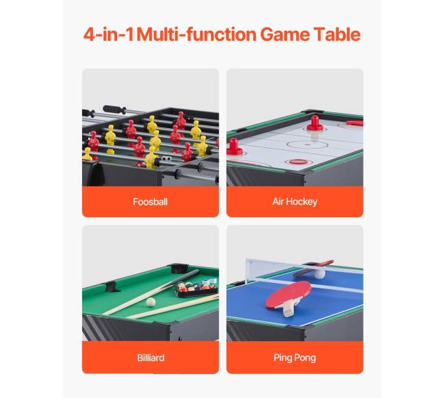 122 cm 4-in-1 stalo žaidimų komplektas1