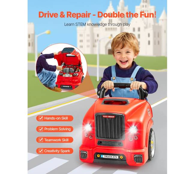 Raudonas vaikiškas variklio remonto rinkinys1