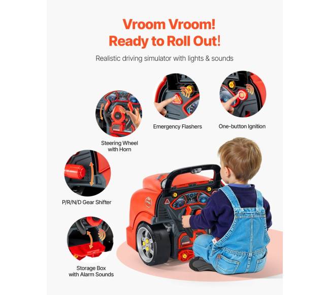 Raudonas vaikiškas variklio remonto rinkinys3