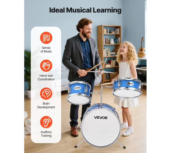 Vaikų 3 dalių būgnų rinkinys su 36 cm būgnu4