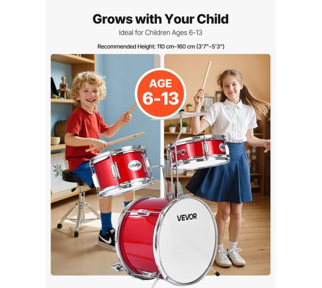 Vaikiškas būgnų rinkinys 3 dalių su būgnu1