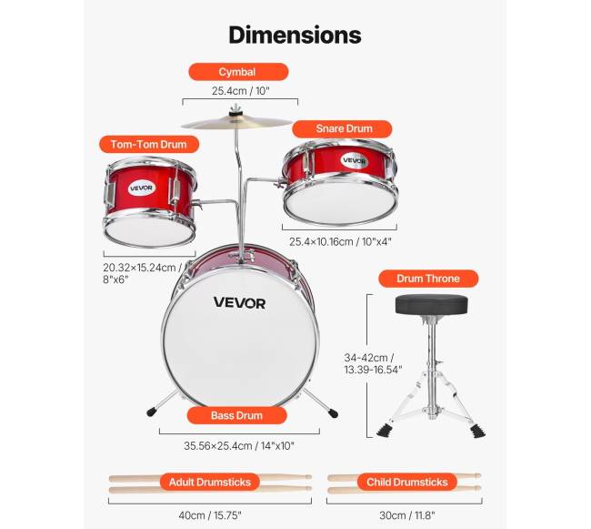 Vaikiškas būgnų rinkinys 3 dalių su būgnu2