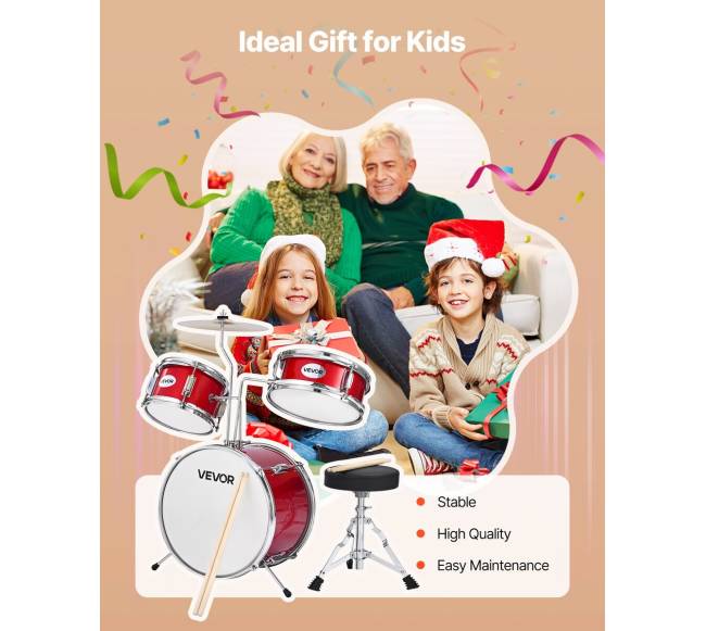 Vaikiškas būgnų rinkinys 3 dalių su būgnu6