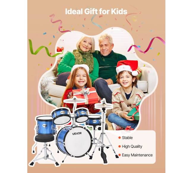 Vaikiška 5 dalių mušamųjų instrumentų rinkinys6