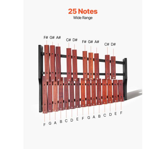 25 natų medinis glockenspielis su deklaji1
