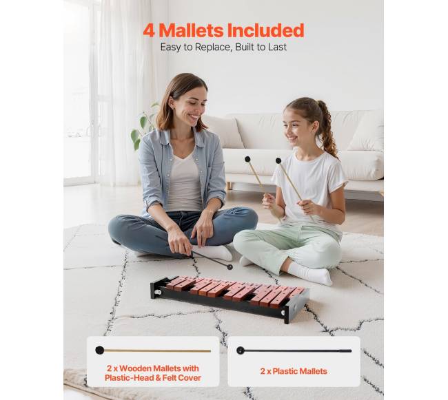 25 natų medinis glockenspielis su deklaji4