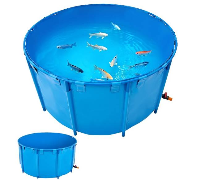Sulankstomas apvalus žuvų tvenkinys0