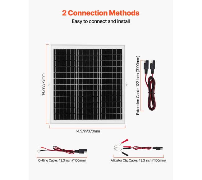 20W 12V saulės baterijų įkroviklis su laikikliu4