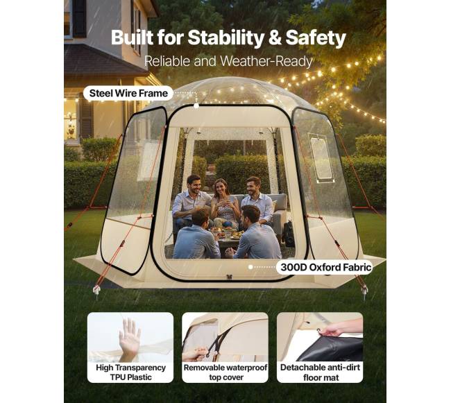 Išskleidžiamas kupolopūslių palapinė 3.05 x 2.75 m2
