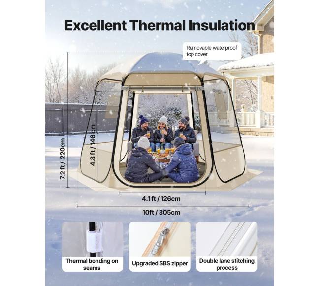 Išskleidžiamas kupolopūslių palapinė 3.05 x 2.75 m4