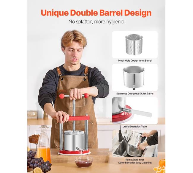 Rankinė vaisių vyno spaudyklė 1.65L4