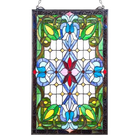 vitražo lango panelė, 731 x 433 mm, stiklinė0