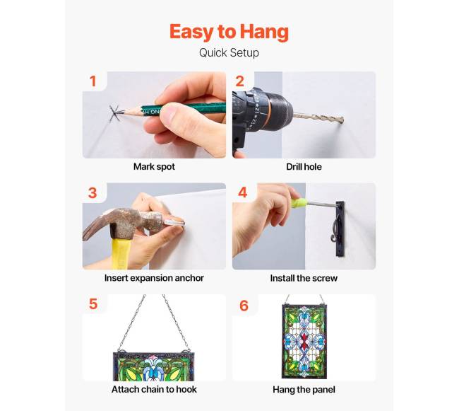 vitražo lango panelė, 731 x 433 mm, stiklinė5