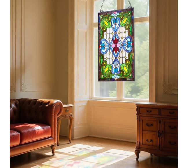 vitražo lango panelė, 731 x 433 mm, stiklinė7