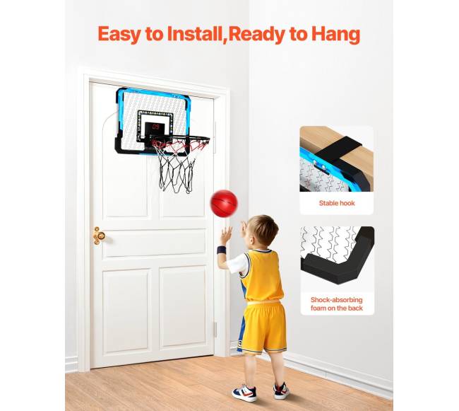 Vaikų krepšinio lankas su LED ir garso sistema2