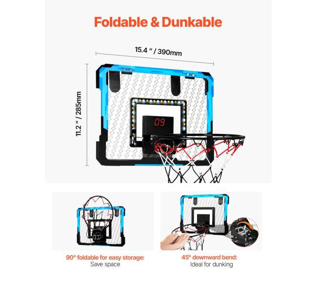 Vaikų krepšinio lankas su LED ir garso sistema3