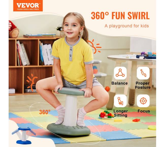 Žalia vaikų kėdė aktyviai balansavimui1