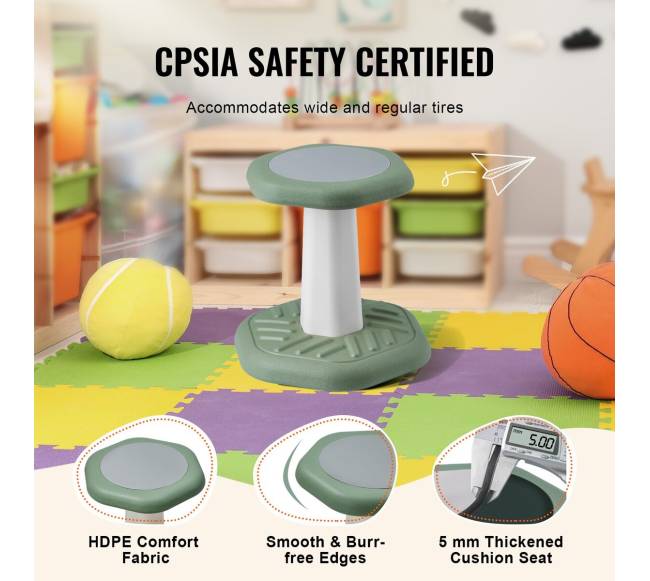 Žalia vaikų kėdė aktyviai balansavimui3