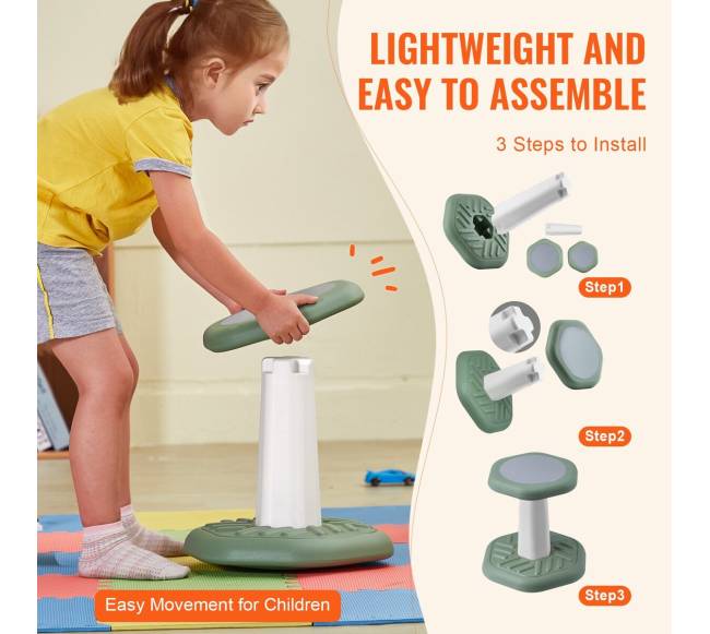 Žalia vaikų kėdė aktyviai balansavimui4